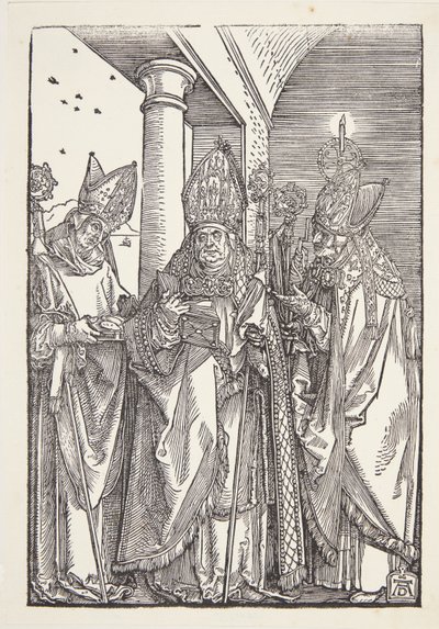 Sts. Nicholas, Ulrich ja Erasmus tekijältä Albrecht Dürer