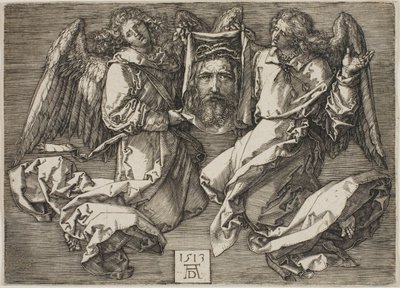 Sudarium Esittelee Two Angels tekijältä Albrecht Dürer