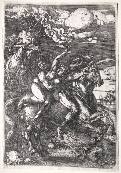 Sieppaus yksisarvisella tekijältä Albrecht Dürer