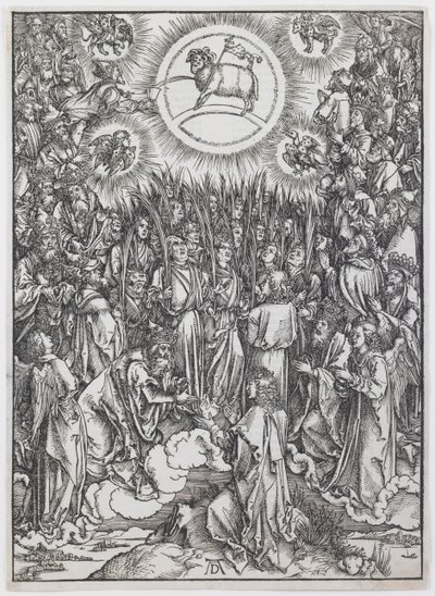 The Adoration of the Lamb, sarjasta "The Apocalypse" tekijältä Albrecht Dürer