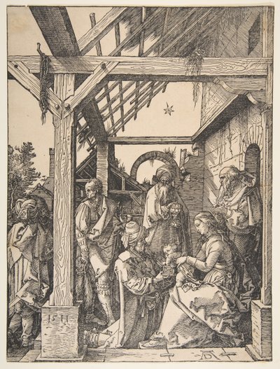 Maagien palvonta, 1511. tekijältä Albrecht Dürer
