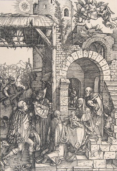 The Adoration of the Magi, sarjasta The Life of the Virgin, n. 1502, n. 1502. tekijältä Albrecht Dürer