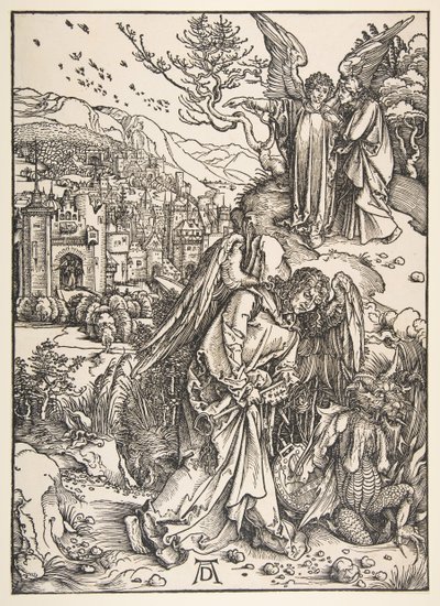 Enkeli avaimella pohjattomaan kaivoon, 1511. tekijältä Albrecht Dürer