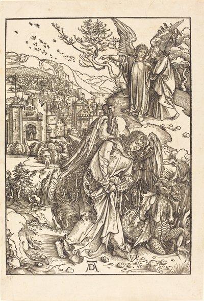 Enkeli avaimella pohjattomaan kaivoon tekijältä Albrecht Dürer