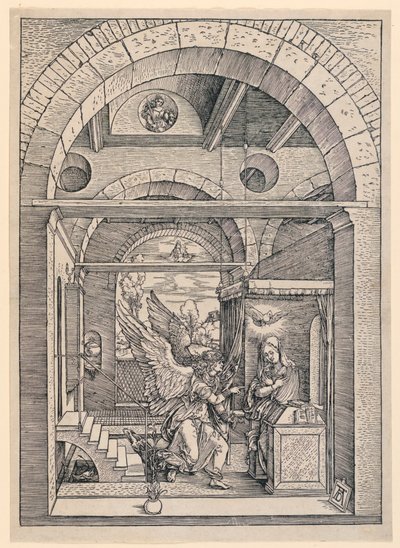 Annunciation, Life of the Virgin -sarjasta tekijältä Albrecht Dürer