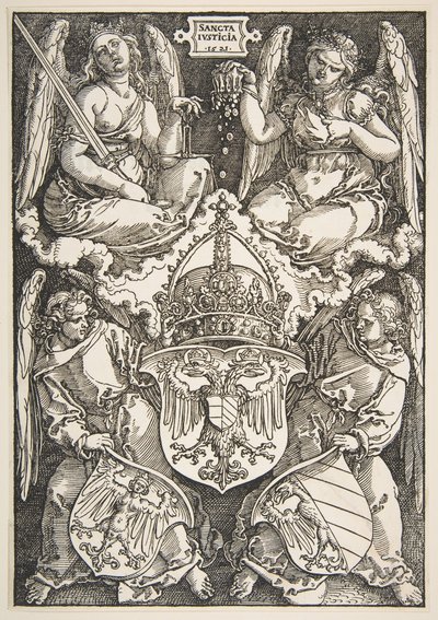 Imperiumin ja Nürnbergin aseet, 1521. tekijältä Albrecht Dürer