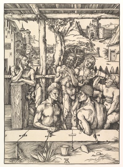 The Bath House.n.d. tekijältä Albrecht Dürer