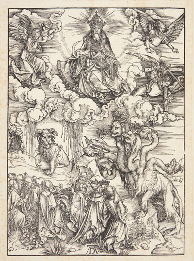 Peto, jolla on kaksi sarvea kuin lammas tekijältä Albrecht Dürer