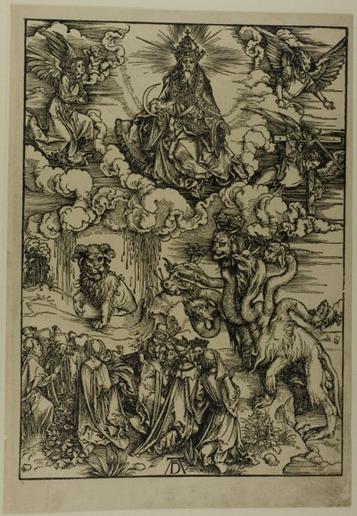 Peto kahdella sarvella kuin karitsa, Apokalypsista tekijältä Albrecht Dürer
