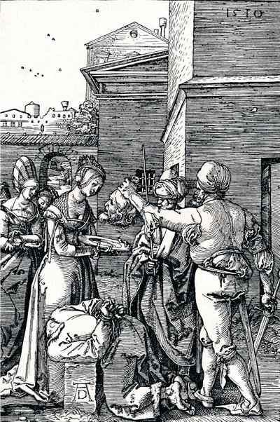 Pyhän Johannes Kastajan pään mestaus, 1510 1906 tekijältä Albrecht Dürer