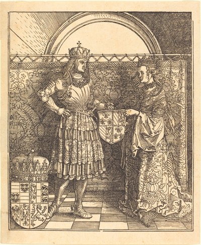 Maximilianin kihlattu Burgundin Marian kanssa tekijältä Albrecht Dürer