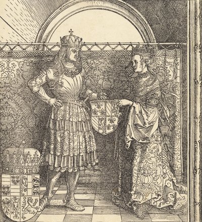 Maximilianuksen kihla Burgundin Marian kanssa, 1511. tekijältä Albrecht Dürer