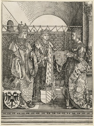 Filippos Kauniin kihla Jean Kastilialaisen kanssa tekijältä Albrecht Dürer