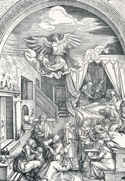 Neitsyt Marian syntymä, c1503-1504, 1906 tekijältä Albrecht Dürer
