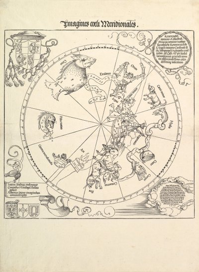 Taivaanpallo-eteläinen pallonpuolisko, 1515. tekijältä Albrecht Dürer