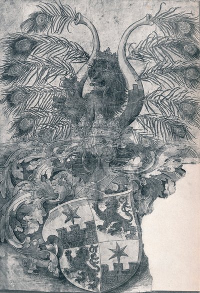 Wilhelmin ja Wolfgang Roggendorffin vaakuna, 1520 1906 tekijältä Albrecht Dürer