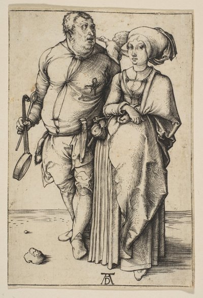Kokki ja hänen vaimonsa, n. 1496. tekijältä Albrecht Dürer