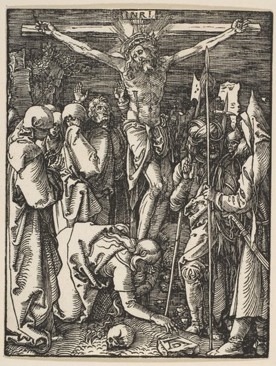 Ristiinnaulitseminen, sarjasta "Pieni passio" tekijältä Albrecht Dürer