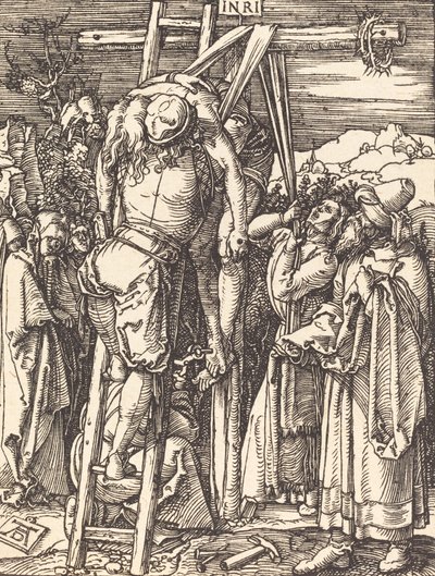 Laskeutuminen ristiltä, luultavasti n. 15091510. tekijältä Albrecht Dürer