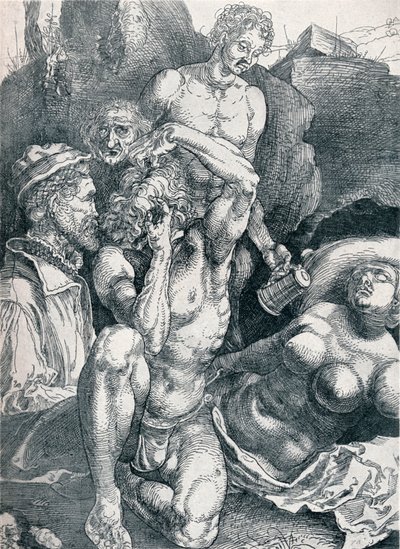 Epätoivoinen mies, 1513-1517 1906 tekijältä Albrecht Dürer