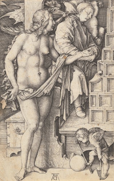 Tohtorin unelma Hoidon kiusaus, 14981499. tekijältä Albrecht Dürer