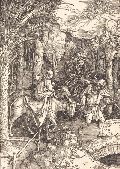 Lento Egyptiin, n. 1504. tekijältä Albrecht Dürer