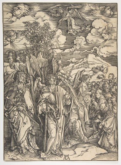 The Four Angels Holding the Winds, The Apocalypse, saksankielinen painos, 1498, n. 1498. tekijältä Albrecht Dürer