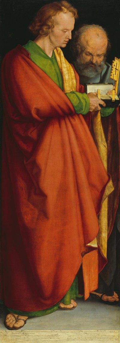 Neljä apostolia, pyhimykset Johannes ja Pietari tekijältä Albrecht Dürer