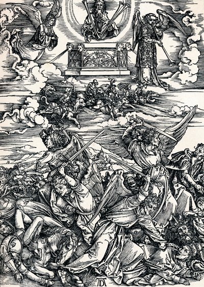 Neljä kostavaa enkeliä, 1498 1906 tekijältä Albrecht Dürer