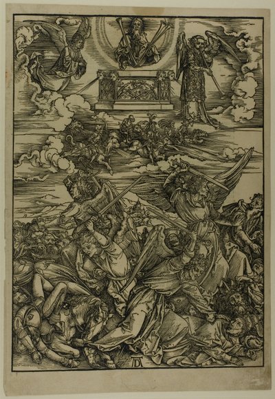 Eufratin neljä kostavaa enkeliä, Apokalypsista tekijältä Albrecht Dürer