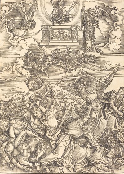 Els quatre àngels venjadors, probablement c. 14961498. finlandès tekijältä Albrecht Dürer