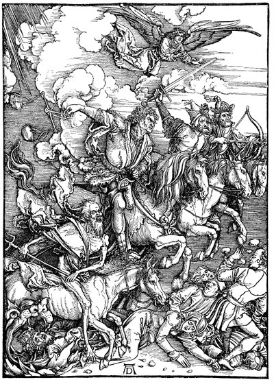 The Four Horsemen of the Apocalypse, 1498 tekijältä Albrecht Dürer