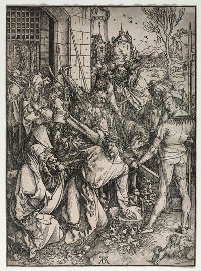 Suuri kärsimys: Kristus kantaa ristiä. tekijältä Albrecht Dürer