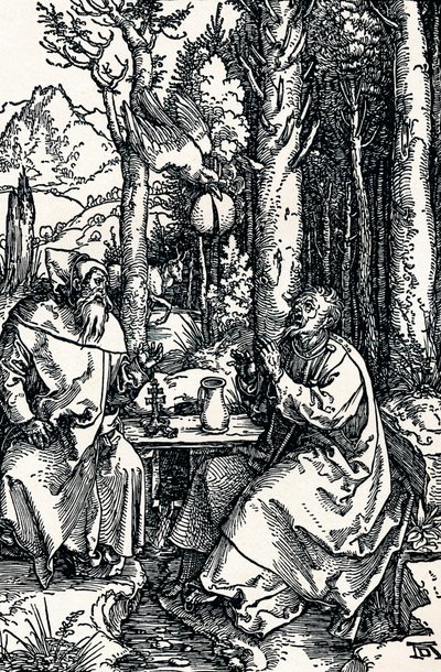 Erakot St Anthony ja St Paul, 1504 1906 tekijältä Albrecht Dürer