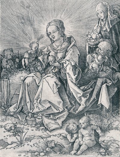Pyhä perhe ruohopenkillä, 1526 1906 tekijältä Albrecht Dürer