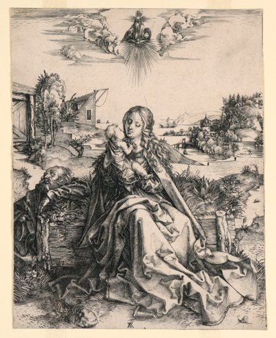 Pyhä perhe perhosen kanssa tekijältä Albrecht Dürer