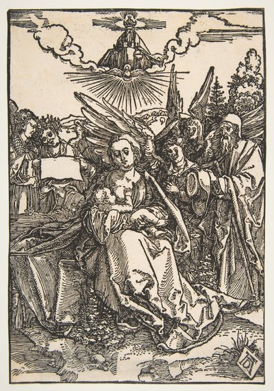 Pyhä perhe viiden enkelin kanssa, n. 1503. tekijältä Albrecht Dürer
