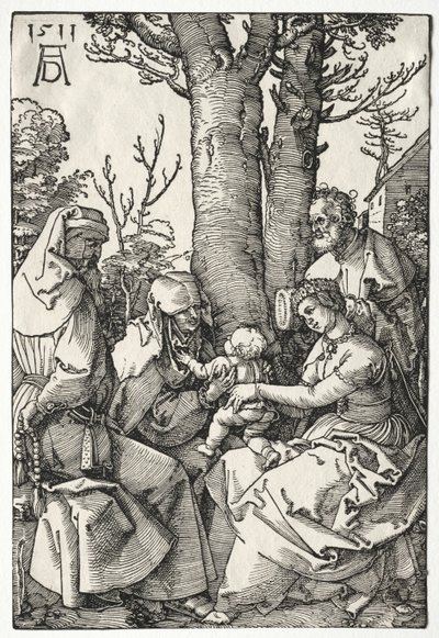 Pyhä perhe Joakimin ja Annan kanssa tekijältä Albrecht Dürer