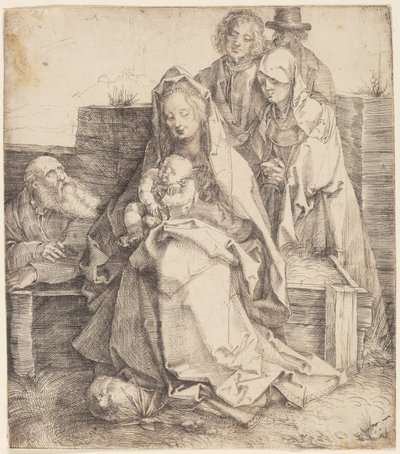 Pyhä perhe Pyhän Johanneksen, Magdaleenan ja Nikodeemuksen kanssa tekijältä Albrecht Dürer