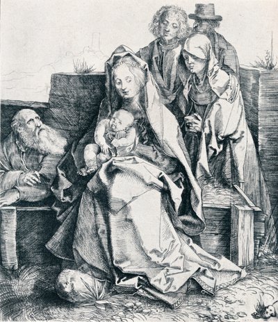 Pyhä perhe Pyhän Johanneksen, Magdaleenan ja Nikodeemuksen kanssa, 1512 1906 tekijältä Albrecht Dürer