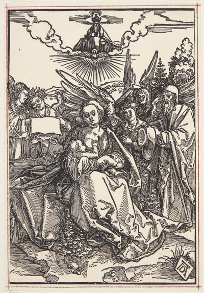 La Sagrada Família amb cinc àngels finlandesos tekijältä Albrecht Dürer