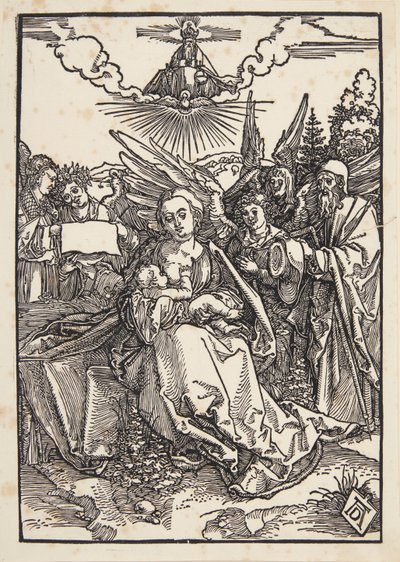 Pyhä perhe viiden enkelin kanssa tekijältä Albrecht Dürer