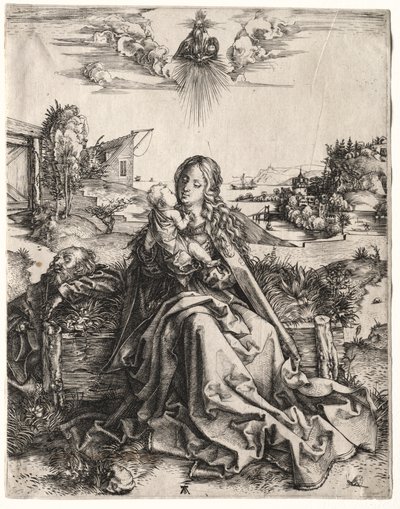 Pyhä perhe perhosen kanssa. tekijältä Albrecht Dürer