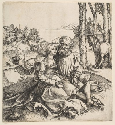 Huonosti valikoitunut pariskunta, n. 1495. tekijältä Albrecht Dürer