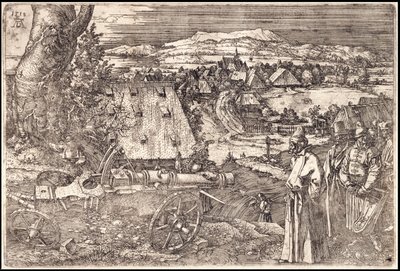 Maisema, jossa on tykki tekijältä Albrecht Dürer