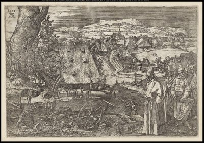 Maisema tykin kanssa, 1518 tekijältä Albrecht Dürer