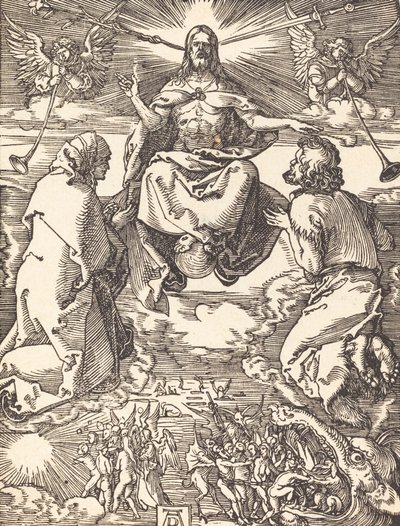 Viimeinen tuomio, luultavasti n. 15091510. tekijältä Albrecht Dürer