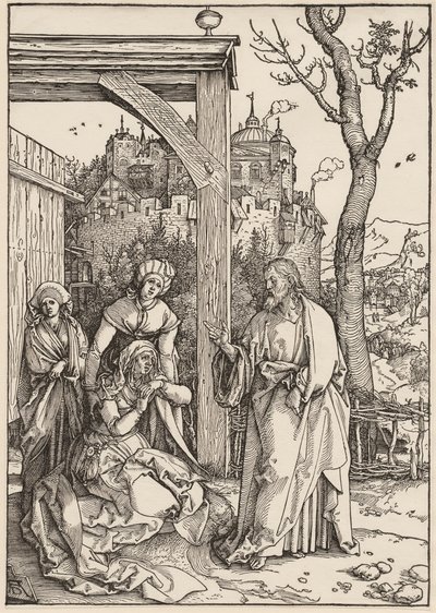 Neitsyt Marian elämä: Kristus jättää jäähyväiset äidilleen tekijältä Albrecht Dürer