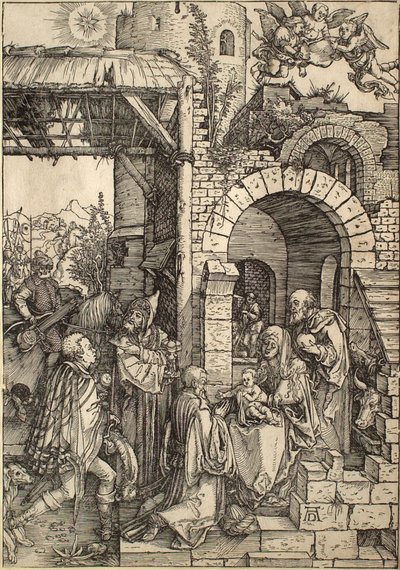 Neitsyt Marian elämä: Tietäjien kumarrus tekijältä Albrecht Dürer