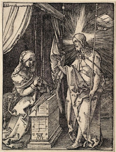 Pieni passio: Kristus ilmestyy äidilleen tekijältä Albrecht Dürer